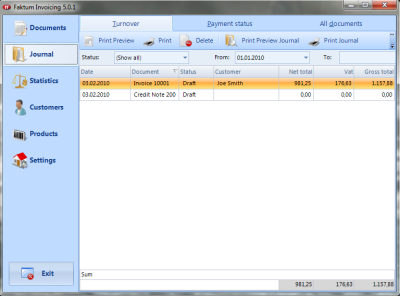 Faktum Invoicing 5.4.7 screenshot